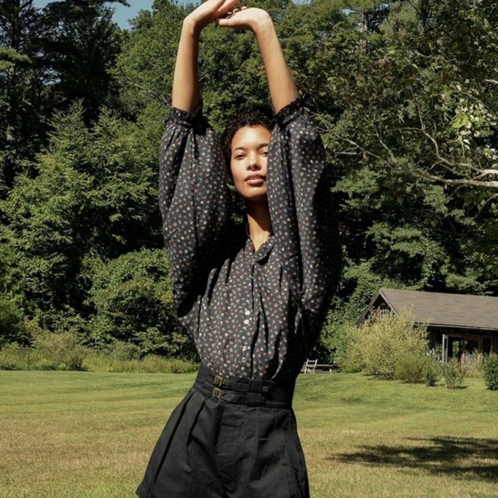 Doen Rose Top in Black Parc Monceau - very good condition